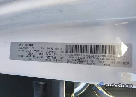 2020 Ram Promaster 2500 High Roof 159 Wb from USA, damaged, VIN 3C6TRVDG5LE113842